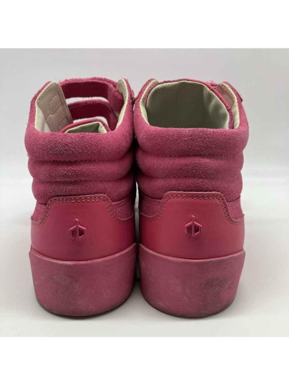 Rag & Bone Pink Suede High Top Sneakers Straps Size 8 Women - Picture 4 of 7